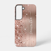 Rose Gold Glittery Foil Girly Signature