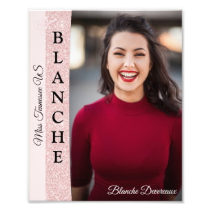 Rose Gold Glitz Pageant Modelling Headshot Photo Print