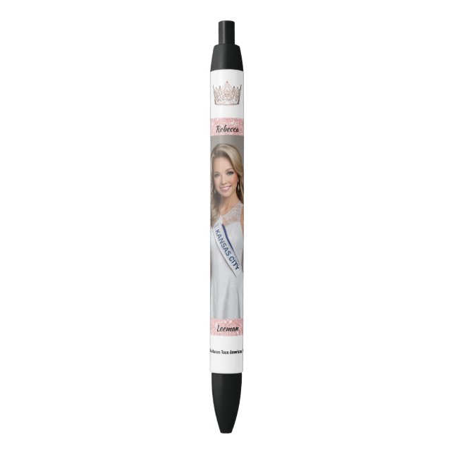 Rose Gold Glitz Pageant Titleholder Autograph Pen  (Front Vertical)