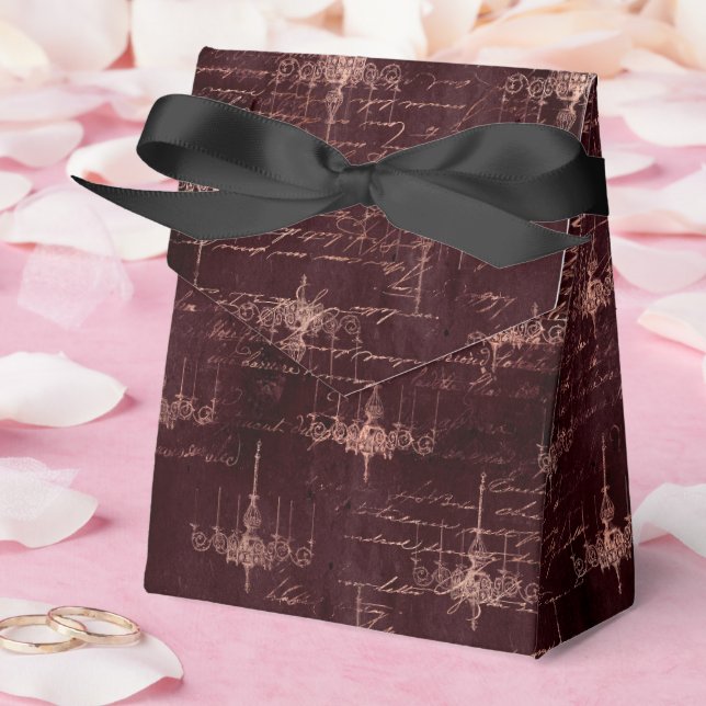 Rose Gold Gothic Halloween  Favour Box (Wedding)