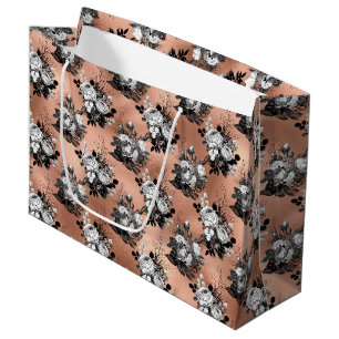 Rose Gold Gothic Halloween  Large Gift Bag