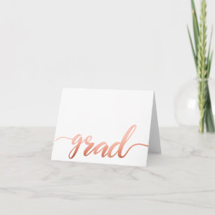 Rose Gold Grad Note Card