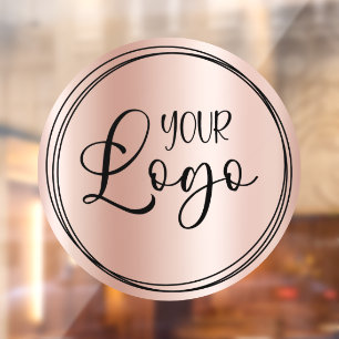 Rose Gold Gradient Circle Business Logo