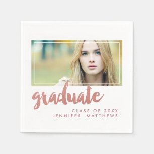 Rose Gold Graduate   Graduation Paper Napkins