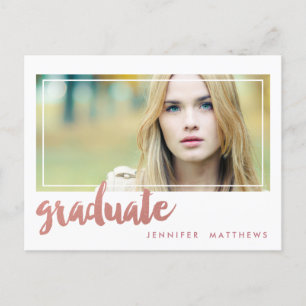 Rose Gold Graduate   Graduation Party Invitation