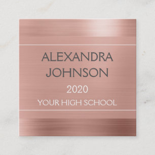 Rose Gold - Graduation Student Contact Card