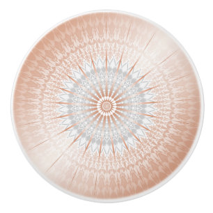 Rose Gold Grey Mandala Ceramic Knob