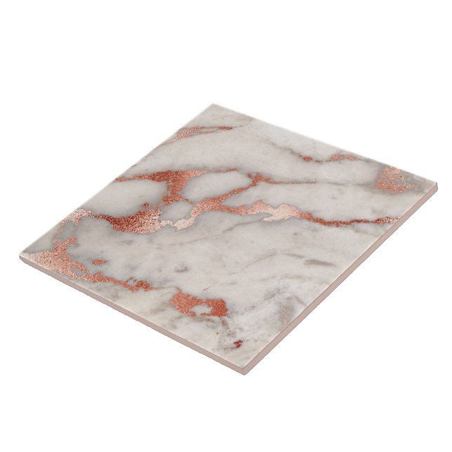 rose gold grey marble ceramic tile (Side)
