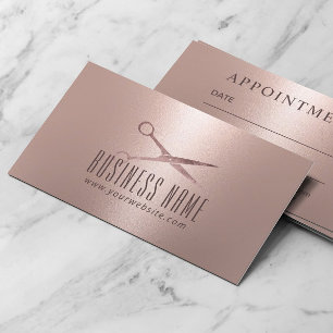 Rose Gold Hair Salon Modern Appointment