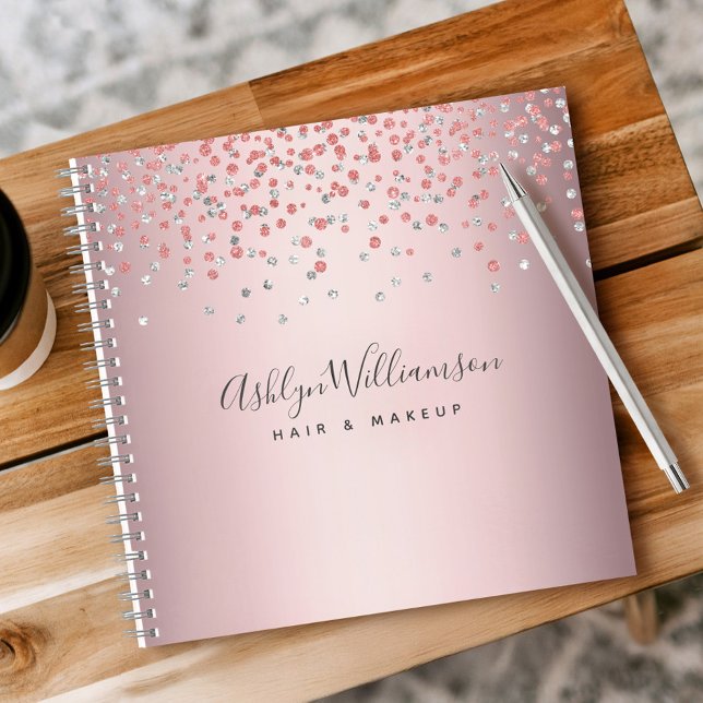 Rose gold hair stylist makeup artist chic glam  notebook (Creator Uploaded)