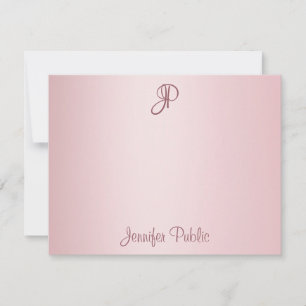 Rose Gold Handwritten Script Monogram Template