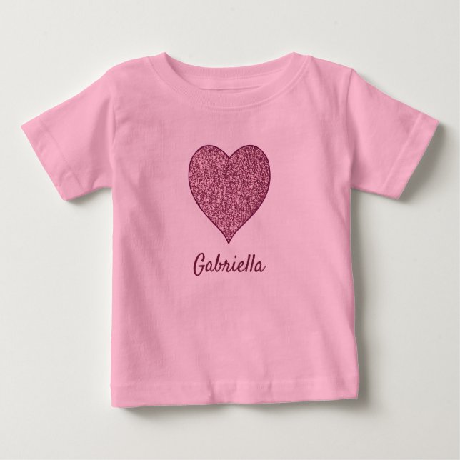 Rose gold heart baby T-Shirt (Front)