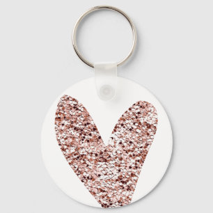 Rose Gold Heart Clipart Cute Heart Glitter Designs Key Ring