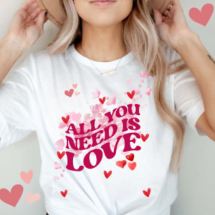 Rose gold Heart Love Valentines day Women T-Shirt