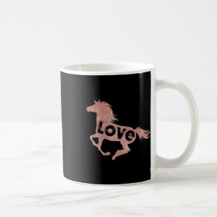 Rose Gold Horse Lover Gift Horseback Riding Shirt Coffee Mug