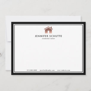 Rose Gold House Luxury Realty Personalised Flat Card