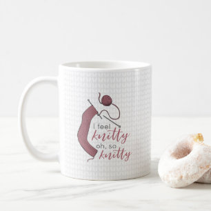 Rose Gold I Feel Knitty, Oh So Knitty Coffee Mug