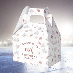 Rose Gold Ice Skates Blush Pink Skating Birthday Favour Box