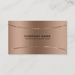 Rose-gold image of faux metallic background business card