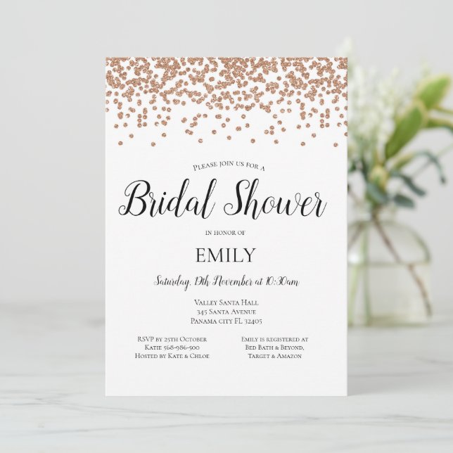 Rose Gold Invitation (Standing Front)