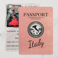 Rose Gold Italy Passport