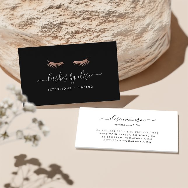 Rose Gold Lashes Business Card (Creator Uploaded)