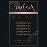 Rose Gold Lashes Makeup Artist Floral Beauty Salon Flyer<br><div class="desc">Rose Gold Lashes Makeup Artist Black Floral Beauty Salon Brochures.</div>