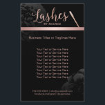 Rose Gold Lashes Makeup Artist Floral Beauty Salon Flyer<br><div class="desc">Rose Gold Lashes Makeup Artist Black Floral Beauty Salon Brochures.</div>
