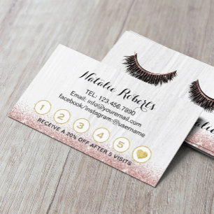 Rose Gold Lashes Makeup Artist Salon Loyalty
