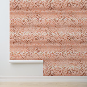 Rose Gold Leopard Animal Wallpaper
