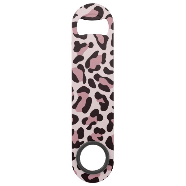 Rose Gold Leopard Print Speed Bottle Opener (Back)