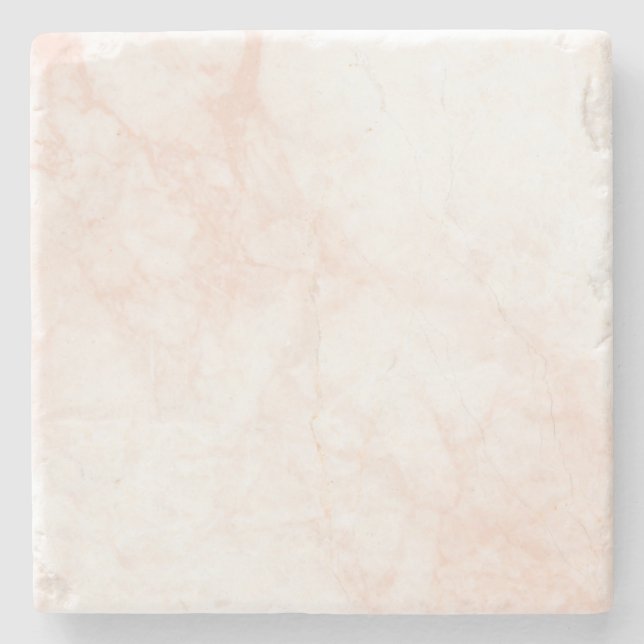 Rose Gold light pink marble texture Stone Coaster (Front)
