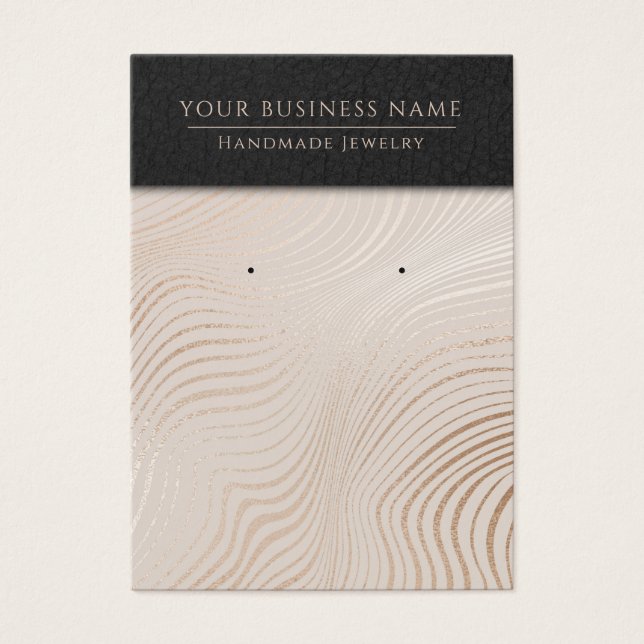 Rose Gold Lines Earring Display Cards (Front)
