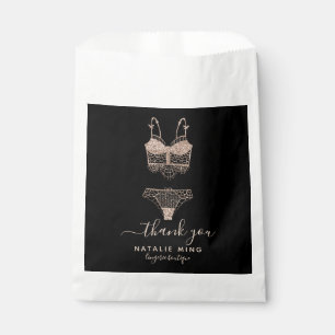 Rose Gold Lingerie Boutique Thank you Favour Bag