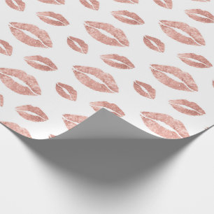 Rose Gold Lips Wrapping Paper Gift Wrap