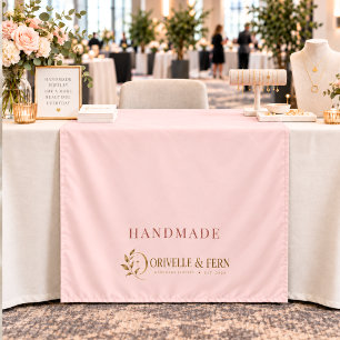 Rose Gold Logo Vendor Table Runner Display  Tapestry