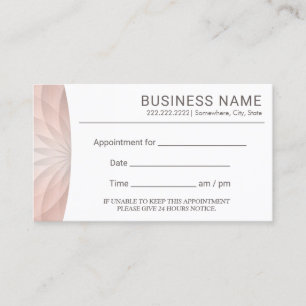 Rose Gold Lotus Floral Salon Spa Appointment