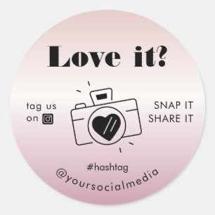 Rose Gold Love Snap Tag Share Social Media Camera