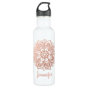 Rose Gold Mandala Custom Name 710 Ml Water Bottle