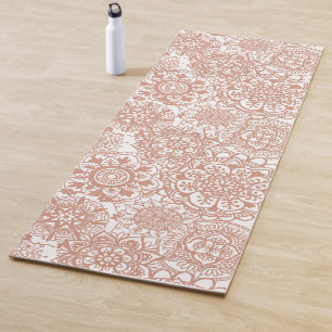 Rose Gold Mandala Pattern Yoga Mat