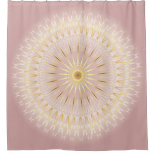 Rose Gold Mandala Shower Curtain