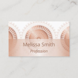 Rose Gold Mandala Trifold Business Card