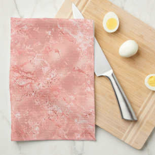 Rose Gold Marble 4 Tea Towel