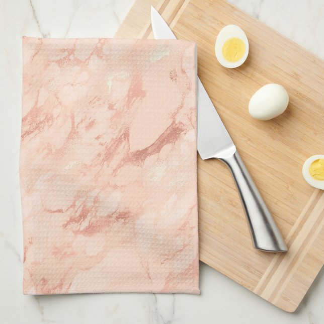 Rose Gold Marble 5 Kitchen Towel (Quarter Fold)