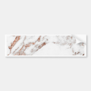 Rose gold marble and foil bumper sticker