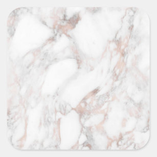 Rose Gold Marble Blank Custom Elegant Template Square Sticker