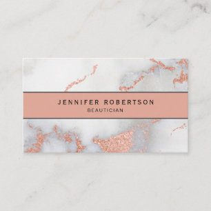 Rose Gold Marble Business Card