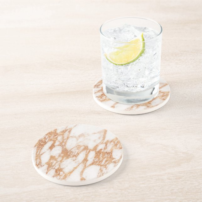 rose gold marble coaster (Side)