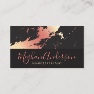 Rose Gold Marble Executive Signature Series Business Card