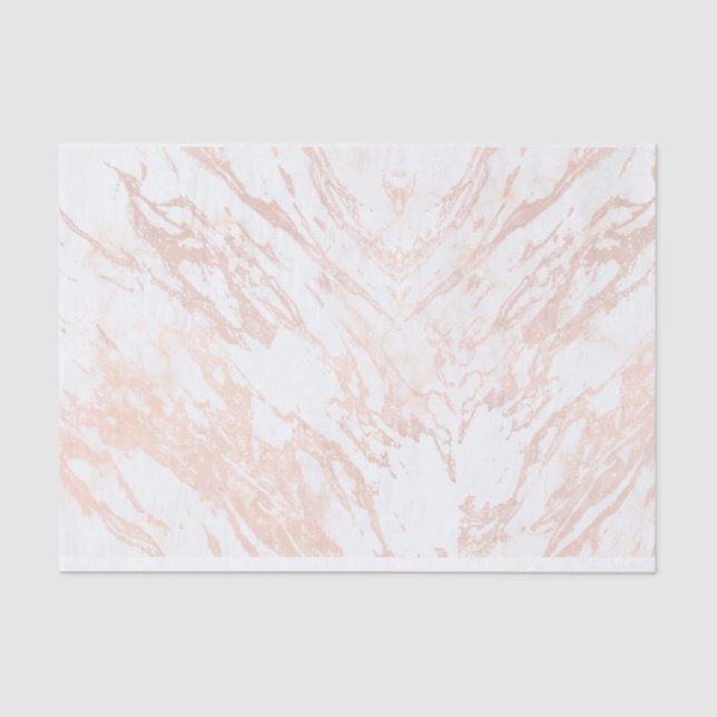 Rose Gold Marble Luxe Tissue Paper (Front)